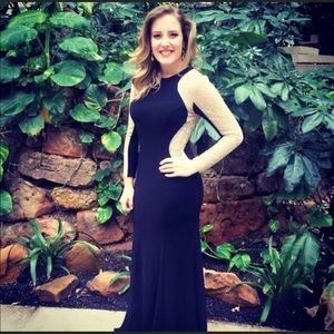 Formal Black and sheer Tan Xscape dress!